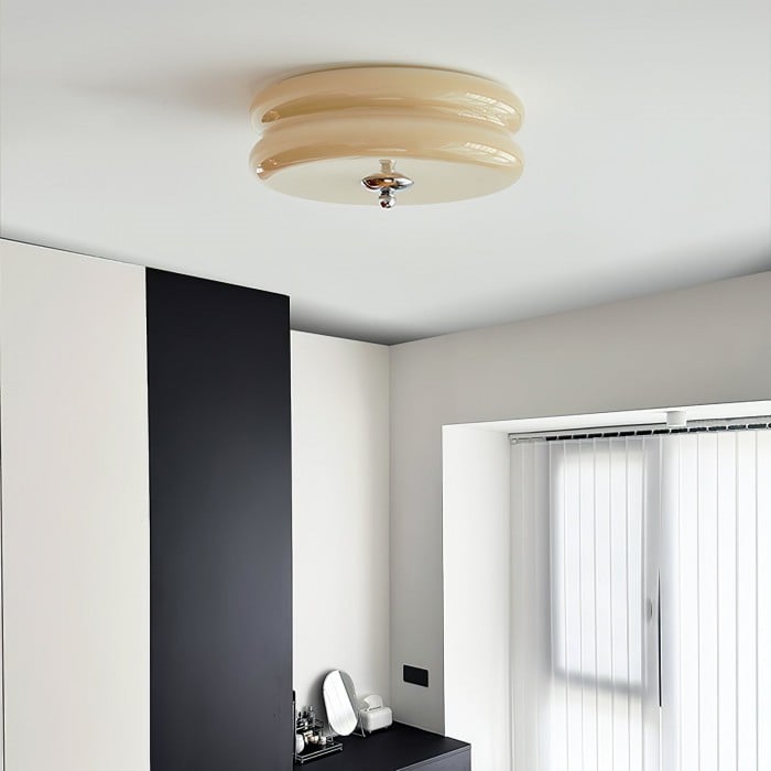Art Deco Double Layer Disc Ceiling Light S34