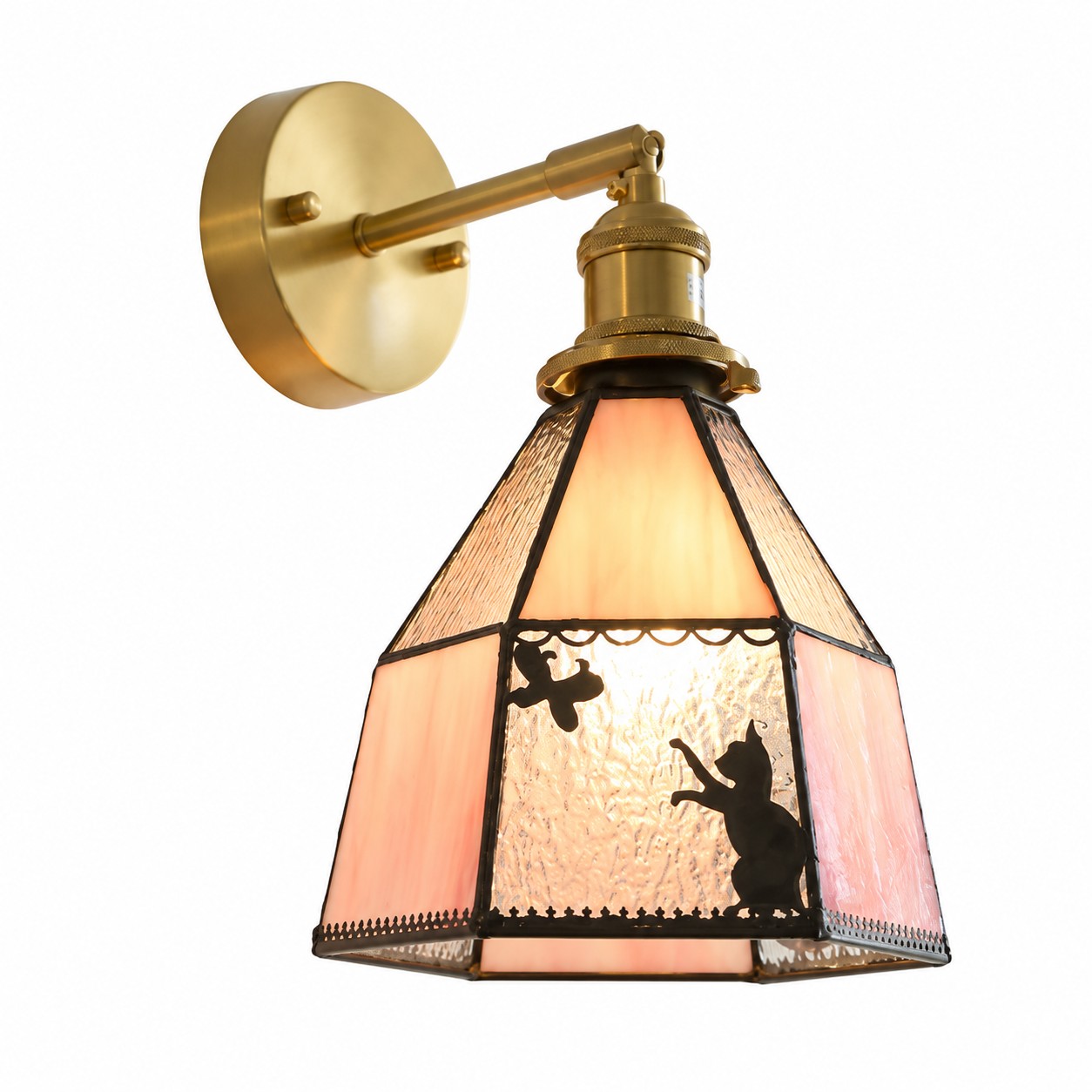 Pink Cat 01 Swivel-Head Wall Lamp